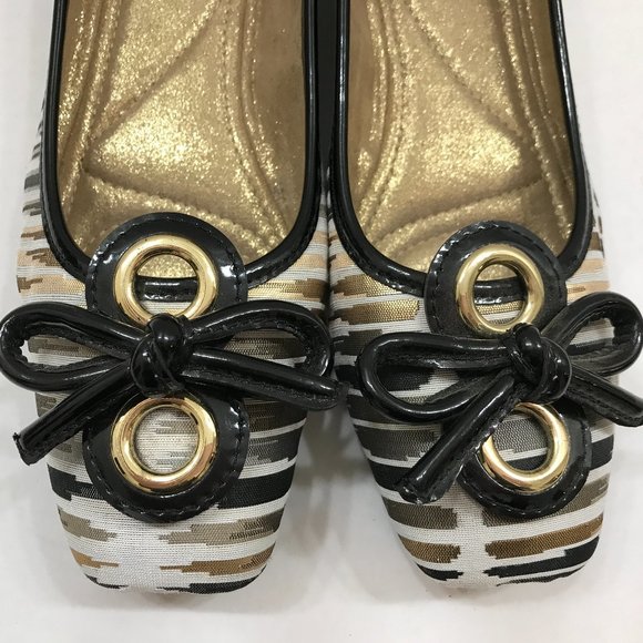 Metallic Multi Fabric Snip Toe Flat - Picture 4 of 6